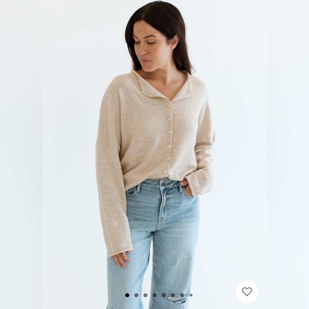 Carly Jean Ellie Cardigan - Natural